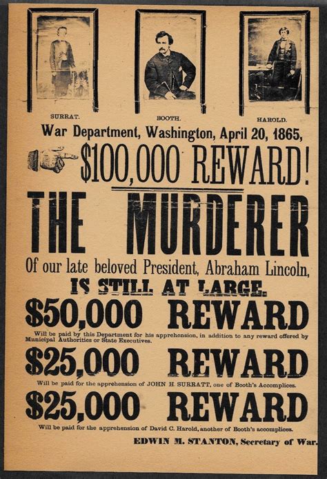 john wilkes booth wanted poster original|File:John Wilkes Booth wanted poster.jpg